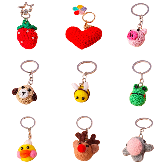 Labubu Llavero Precio: Llavero de Peluche Tejido a Mano, Abeja y Perrito, Colgante de Amor, Decoraci