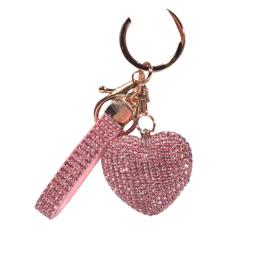 Llavero a Crochet para Hombre Corazón Multicolor Strass Aleación Premium Bolso Mujer