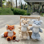 Llaveros Originales para Coche - Kawaii Fox Llavero de Peluche Colgante para Bolso, Decoración de Ma