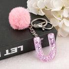 Llavero a crochet paso a paso con pompón glitter y letras doradas – Bag Charm Premium