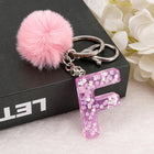 Llavero a crochet paso a paso con pompón glitter y letras doradas – Bag Charm Premium