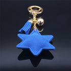 Llavero para Bolso Estrella de David Azul Cristal Turco - Amuleto de Protección Elegante
