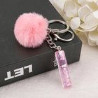 Llavero a crochet paso a paso con pompón glitter y letras doradas – Bag Charm Premium