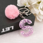 Llavero a crochet paso a paso con pompón glitter y letras doradas – Bag Charm Premium