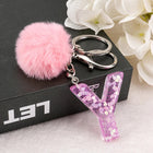 Llavero a crochet paso a paso con pompón glitter y letras doradas – Bag Charm Premium