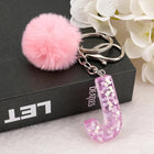 Llavero a crochet paso a paso con pompón glitter y letras doradas – Bag Charm Premium