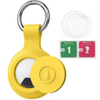 Llavero con AirTag de Cuero Genuino - Funda Protectora para Mascotas, Equipaje y Bolsos