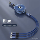 Llavero para llaves de coche BMW M a Crochet: Cable USB Carga Rápida 3 en 1 – Metal y ABS Premium