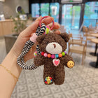 Llavero Hombre Oso de Peluche Arcoíris Coreano - Regalo Creativo para Pareja