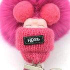 Llavero con Peluche Pompom Bebé Durmiendo - Suave y Esponjoso Llavero de Peluche para Mujer, Decorac
