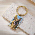 Llavero con foto personalizado a crochet: recuerdo único en acero inoxidable