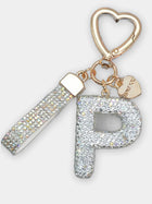 Bag Charm Llavero Elegante con Inicial Diamante - Regalo Premium para Bolso