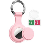 Llavero con AirTag de Cuero Genuino - Funda Protectora para Mascotas, Equipaje y Bolsos