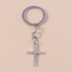Llavero a Crochet Paso a Paso: Cruz Elegante con Cristal – Colgante Religioso Premium para Coche, Bo