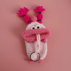 Llaveros Originales para Regalo - Funny Sausage Mouth Girl Crochet Keychain Personalizado
