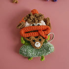 Llaveros Originales para Regalo - Funny Sausage Mouth Girl Crochet Keychain Personalizado