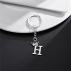 Llaveros Originales para Coche - Corona DIY A-Z Letras Colgante Acero Inoxidable Personalizado Regal