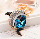 Llavero con Peluche de Tortuga Marina - Cristal Rhinestone y Metal, Diseño Marino para Bolso y Llave