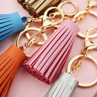 Llavero de Cuero Corto con Borla - Keychain Premium para Bolso, Mochila y Regalo