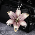 Llavero de Flores Orquídea y Lirio Artesanal - Keychain Premium para Decoración de Bolsos