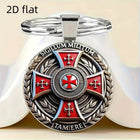 Llavero para Bolso Cruz Templaria Roja - Símbolo Masón de Resina y Metal, Accesorio Premium