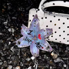 Llaveros Personalizados con Orquídea Mariposa y Borla - Llavero de Flor Púrpura