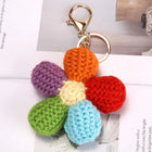 Bag Charm Premium: Llavero Trébol de 4 Hojas y Corazón Tejido - Accesorio Creativo para Bolsos