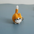 Llavero con foto personalizado - Mini Kitten Series Crochet Cat Doll, Llavero de Ganchillo Premium