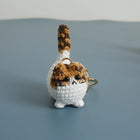 Llavero con foto personalizado - Mini Kitten Series Crochet Cat Doll, Llavero de Ganchillo Premium