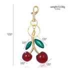 Llavero para Bolso Cereza Roja - Colgante de Frutas de Verano, Accesorio Elegante para Mujer