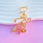 Llavero para Bolso Boutique Angel Iniciales A-Z Mariposa Cristal Metal Charm Colgante Regalo Madre M