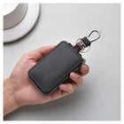 Llaveros originales para coche de cuero - Funda con cremallera para hombre y mujer, regalo premium