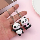 Llavero con peluche Panda Kawaii - Colgante de Bolso Panda con Diseño de Corazón