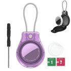 Llavero con AirTag de Cuero Genuino - Funda Protectora para Mascotas, Equipaje y Bolsos