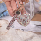 Llavero a Crochet para Hombre Corazón Multicolor Strass Aleación Premium Bolso Mujer