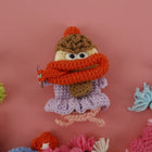 Llaveros Originales para Regalo - Funny Sausage Mouth Girl Crochet Keychain Personalizado