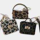 Bag Charm de Cuero con Estampado de Leopardo - Llavero Elegante para Bolso, Colgante Charm para Muje