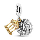 Llaveros Charms de Plata 925: Torre Eiffel, Coliseo, Arco del Triunfo - Luminosos y Elegantes