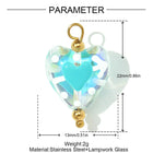 Contraseña del Llavero Inicio de Sesion - Corazón de Cristal Artesanal Premium para Ella