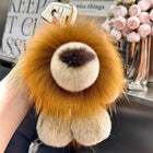 Llavero con Peluche Conejo Artesanal – Pompón de Pelo y Colgante de Aleación Premium