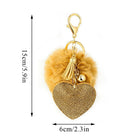 Llavero con Peluche Rhinestone Heart - Llavero Capibara Peluche Premium de Aleación y Pelo Sintético