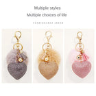 Llavero con Peluche Rhinestone Heart - Llavero Capibara Peluche Premium de Aleación y Pelo Sintético