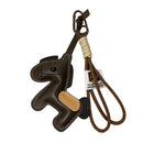 Llavero con Peluche de Caballo de Diseño Vintage - Llavero de Cuero PU Premium