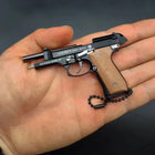 Llavero para moteros: Pistola 92F de aleación, réplica detallada y resistente