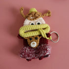 Llaveros Originales para Regalo - Funny Sausage Mouth Girl Crochet Keychain Personalizado