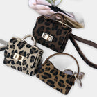 Bag Charm de Cuero con Estampado de Leopardo - Llavero Elegante para Bolso, Colgante Charm para Muje