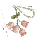 Llavero a Crochet Paso a Paso - Flores Tejidas a Mano, Llavero de Lana Artesanal Premium para Mujer,