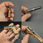 Llavero Metal Premium 1:3 Mini Táctico - Private Key para Moteros, Regalo Hombre
