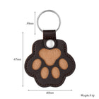 Llavero con foto personalizado de cuero con huella de perro - Regalo único para dueños de mascotas