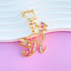 Llavero para Bolso Boutique Angel Iniciales A-Z Mariposa Cristal Metal Charm Colgante Regalo Madre M
